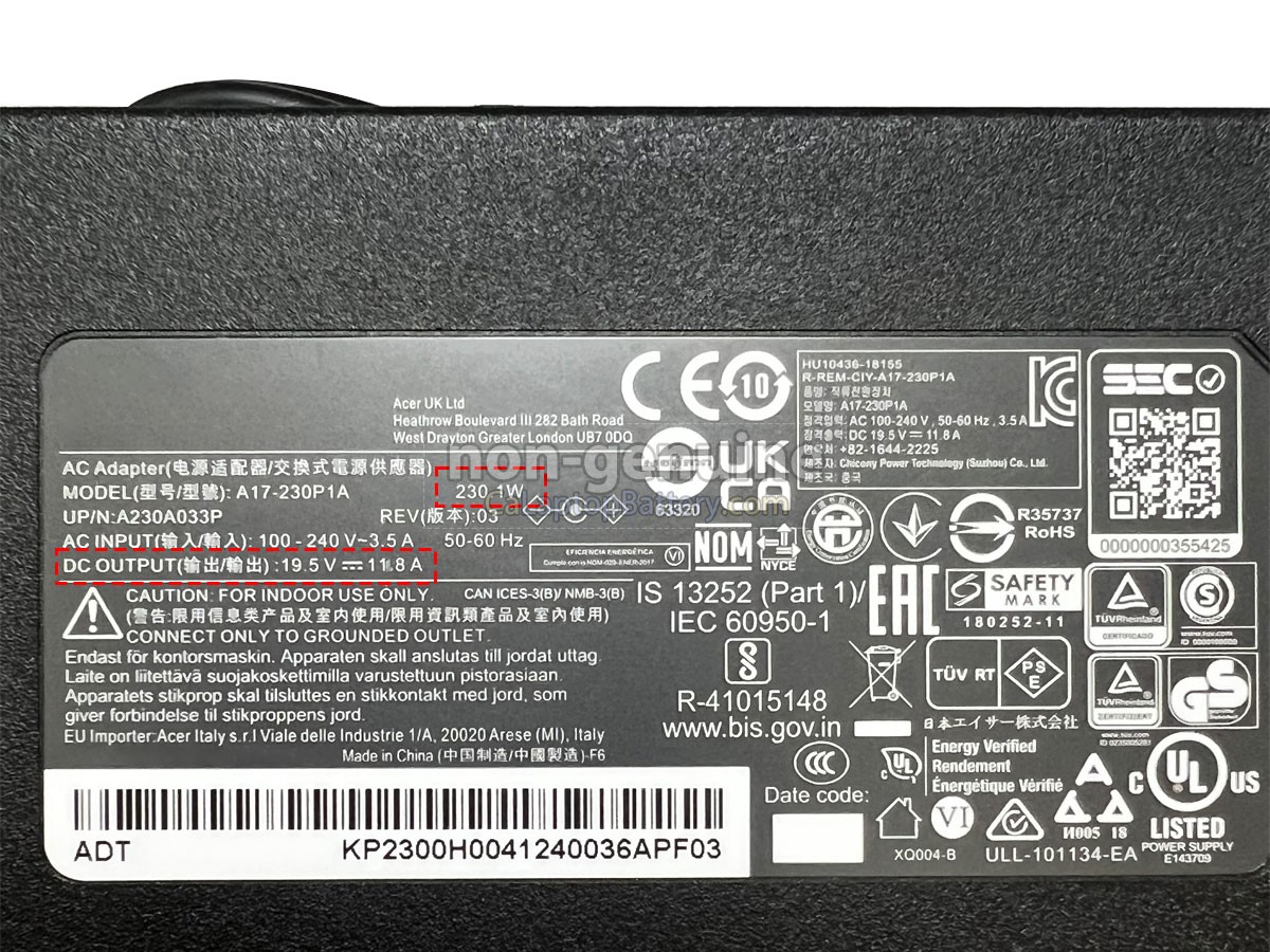 Adapter do Chicony A230A012L