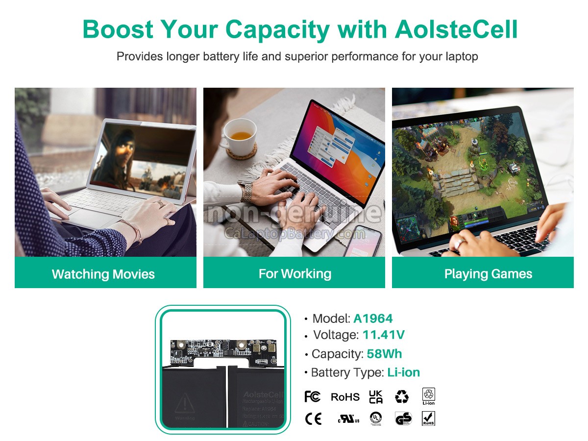 replacement Apple MacBook Pro 13 Inch Touch Bar A1989(EMC 3214) battery