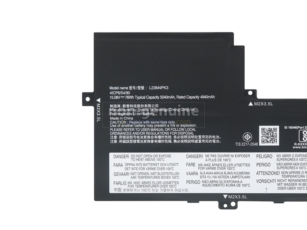 replacement Lenovo 5B11M51930 battery