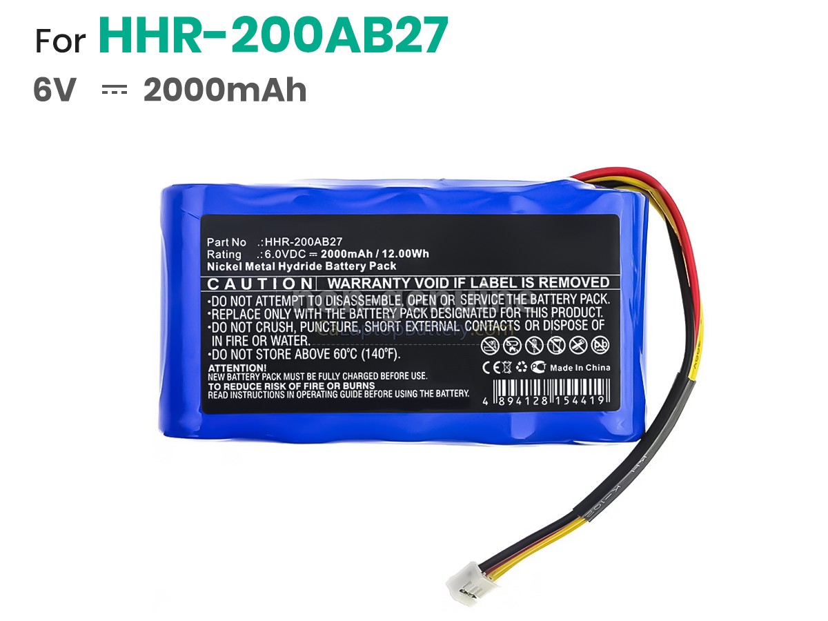 replacement Testo HHR-200AB27 battery